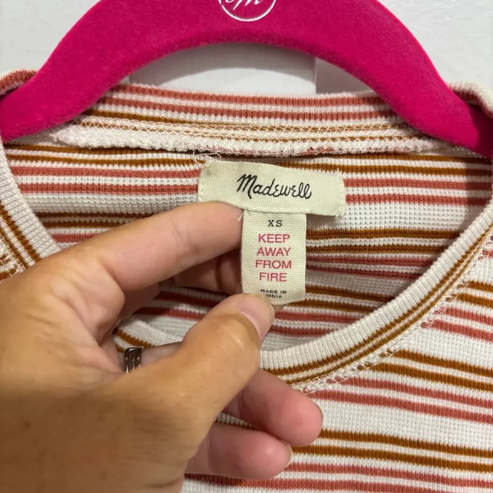 Madewell Honeycomb Pajama Tee & Pants Set Kasson Stripe - Picture 9 of 12
